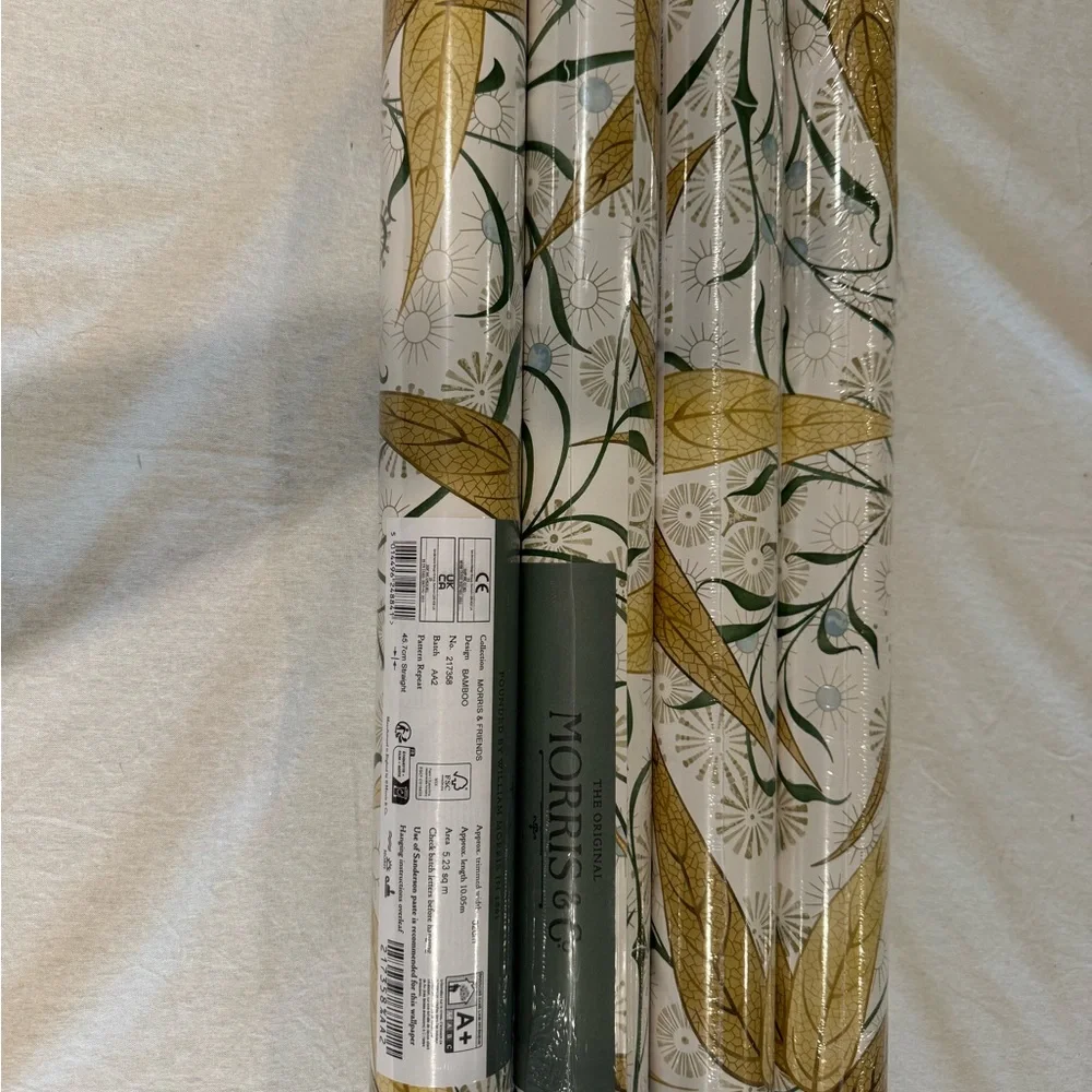 Bamboo Wallpaper by Morris & Co. - 4 rolls in Sunflower